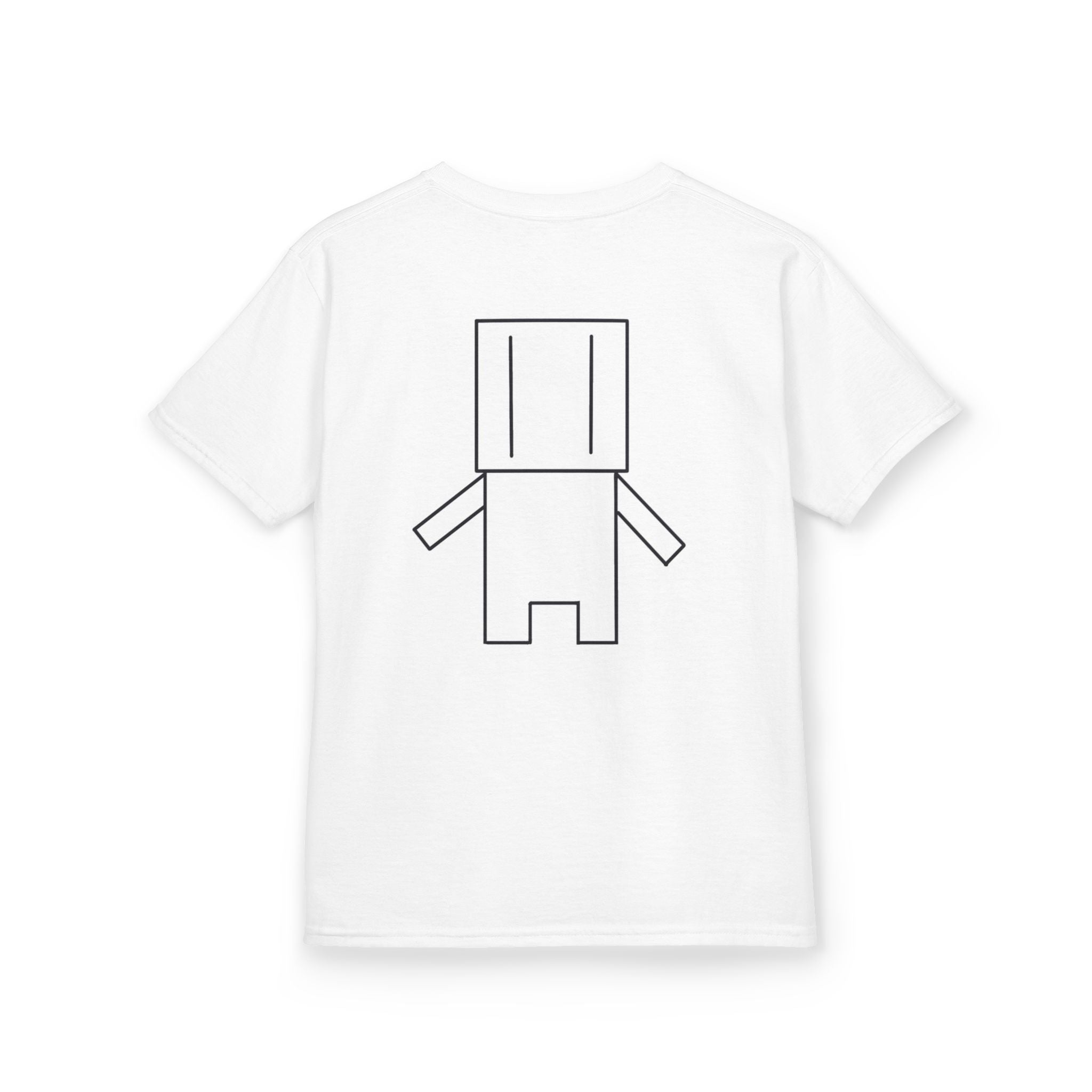 Kids Cubito Corp T‑Shirt — Minimal Block Character Graphic Tee
