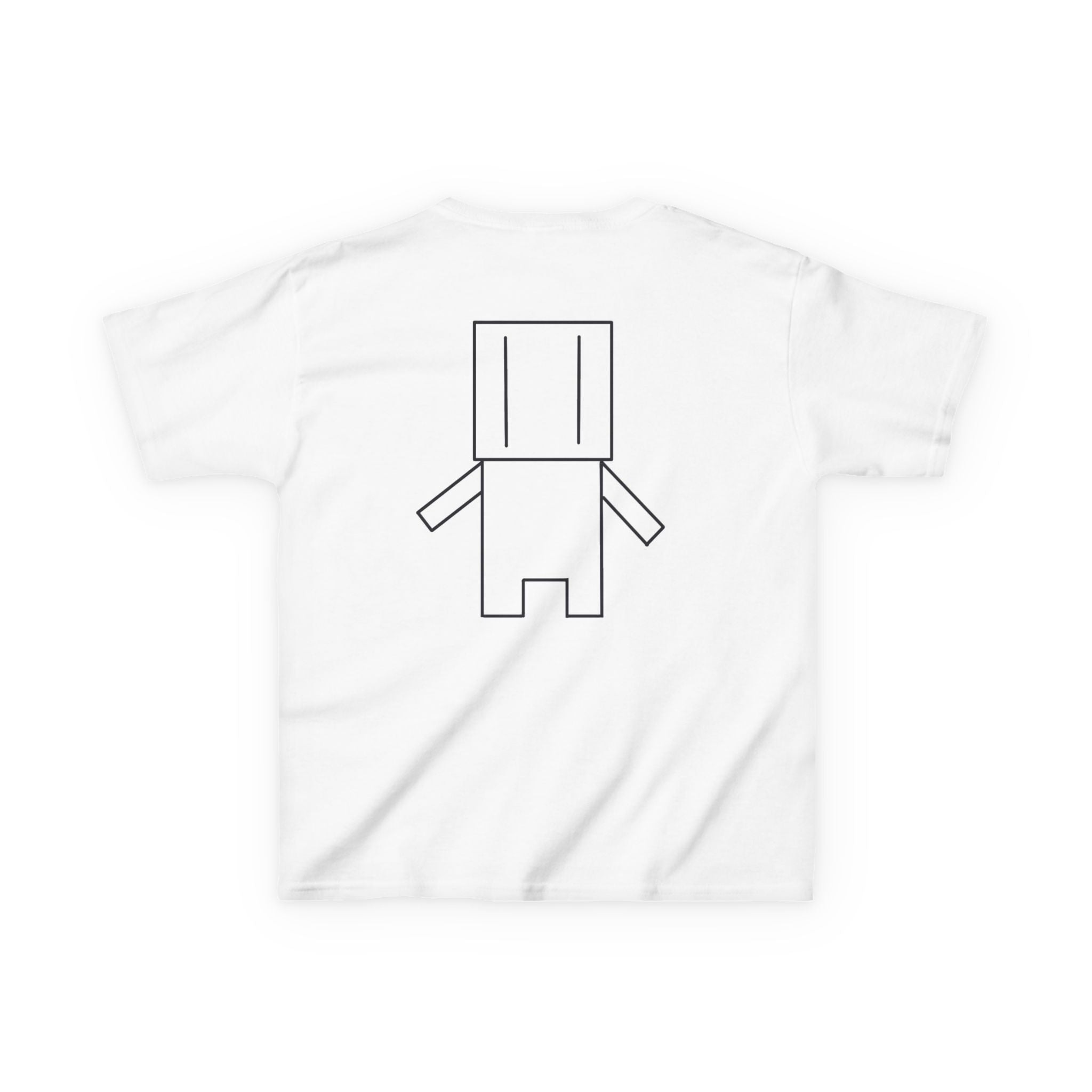 Kids Cubito Corp T‑Shirt — Minimal Block Character Graphic Tee
