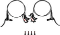 Z00M HB876 4-Pistons Hydraulic Disc Brake Set, MTB Hydraulic Brakes Left Front 850mm Right Rear 1450mm Bicycle Hydraulic Brake Kit for eBike, Mountain Bike, Road Bike, Fat Bike(Pre-Bled)
