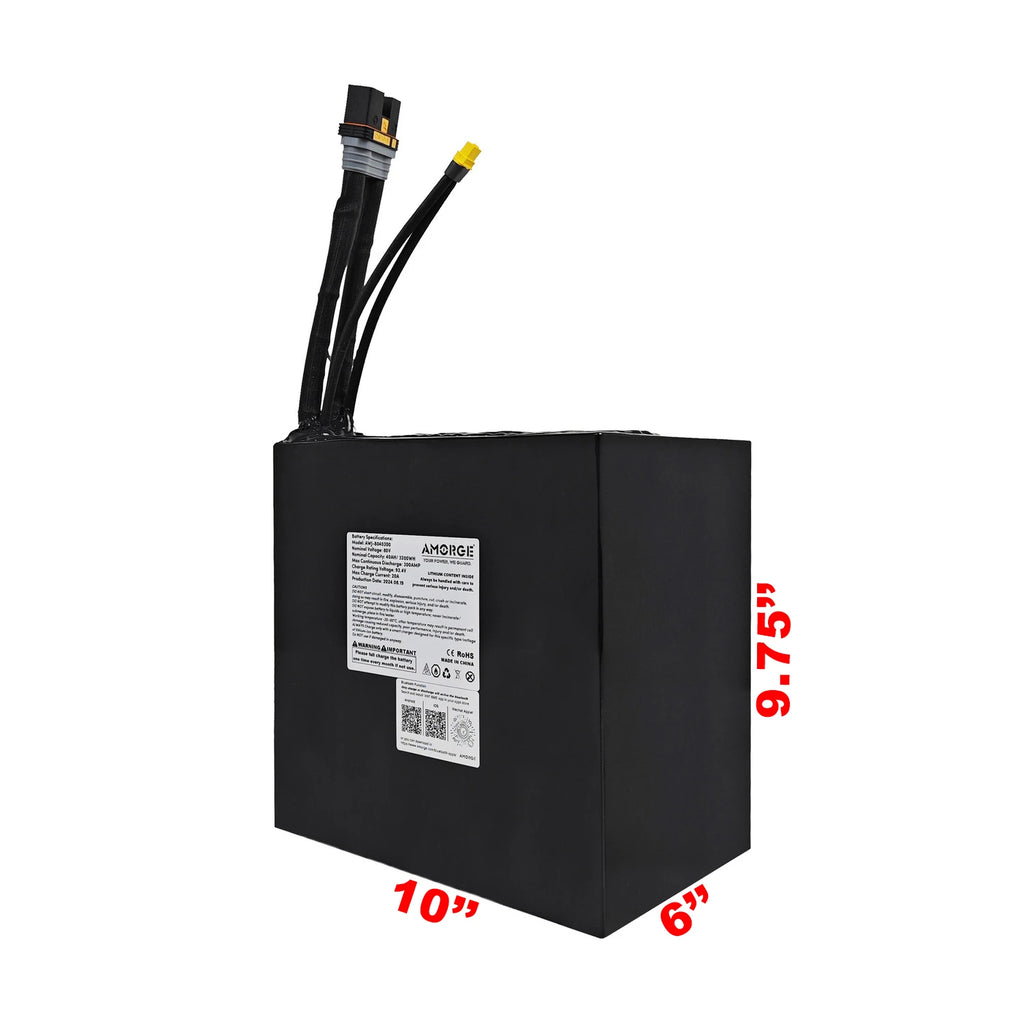 AMORGE 22S10P 80V 40AH 300A Lithium Battery Pack with ANT Bluetooth BMS for Electric Bike
