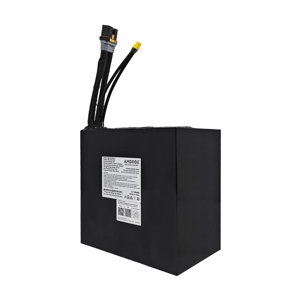AMORGE 22S10P 80V 40AH 300A Lithium Battery Pack with ANT Bluetooth BMS for Electric Bike